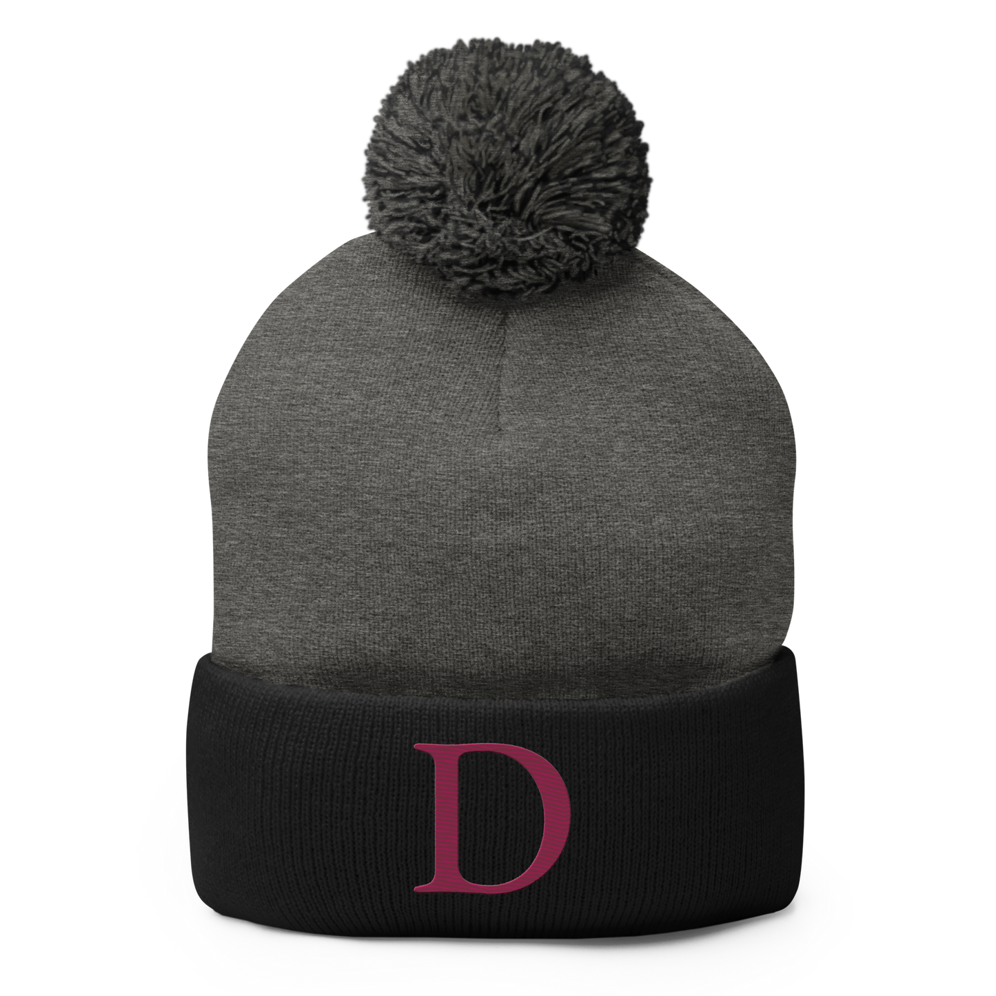 Detroit 'Old French D' Pom-Pom Beanie (Ruby Red)