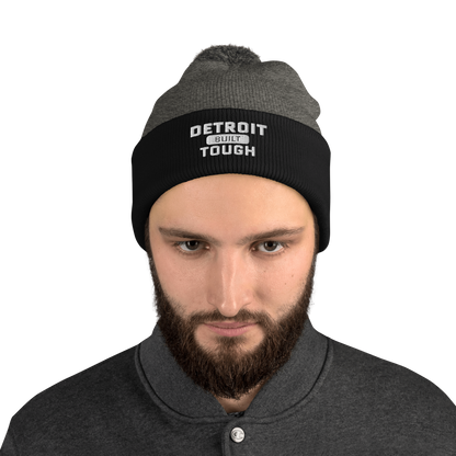 'Built Detroit Tough' Pom-Pom Beanie