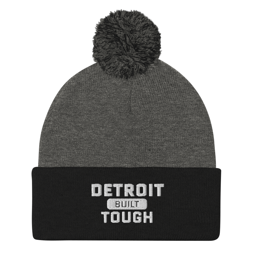 'Built Detroit Tough' Pom-Pom Beanie