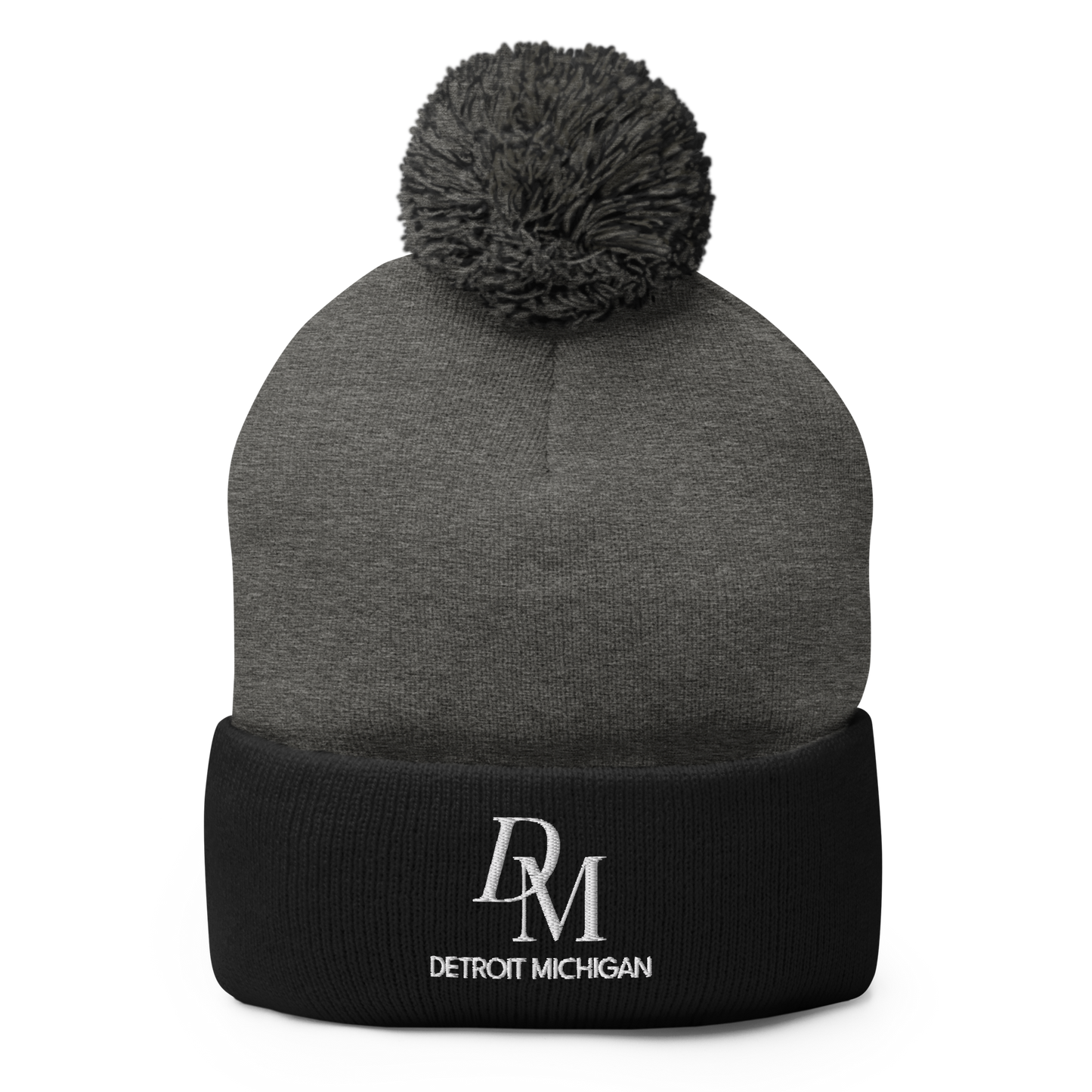 'DM Detroit Michigan' Pom-Pom Beanie