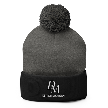 'DM Detroit Michigan' Pom-Pom Beanie