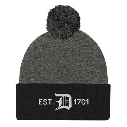 Detroit 'EST. 1701' Pom-Pom Beanie (w/ Old English 'D')