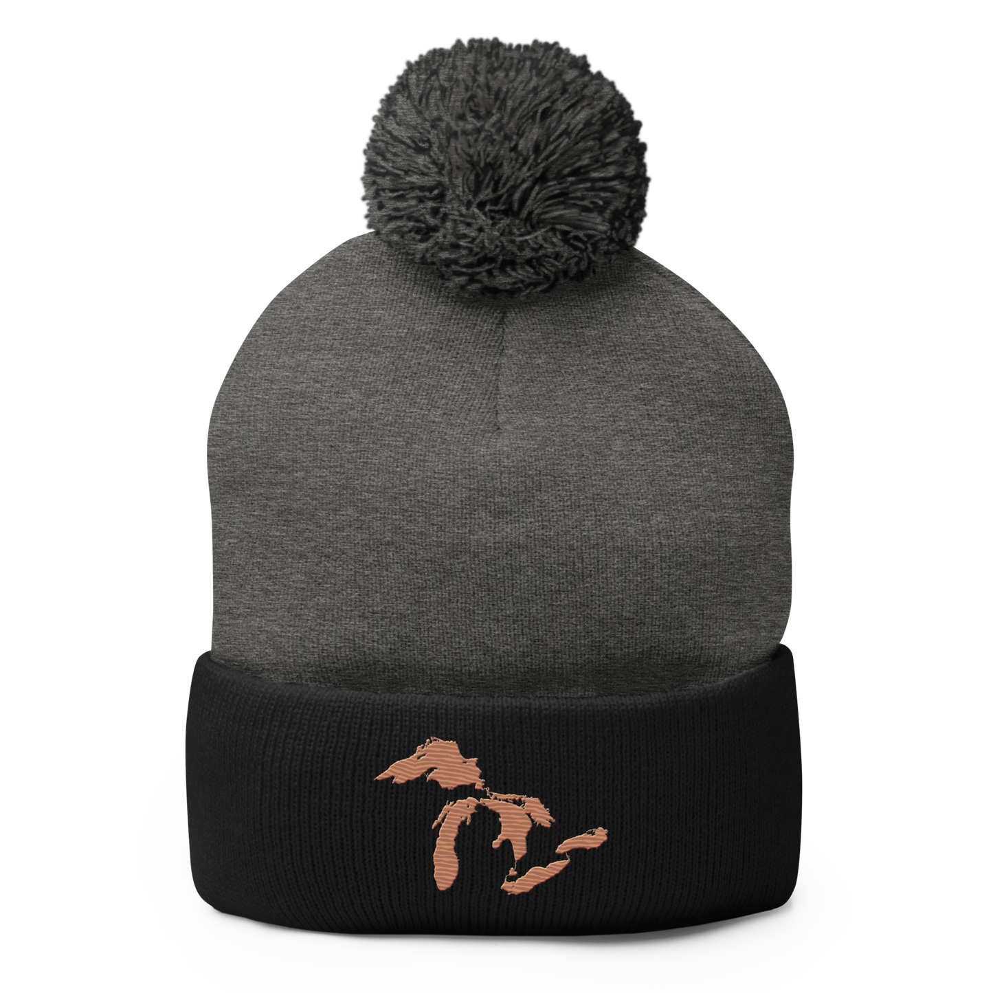 Great Lakes Pom-Pom Beanie (Copper Color)