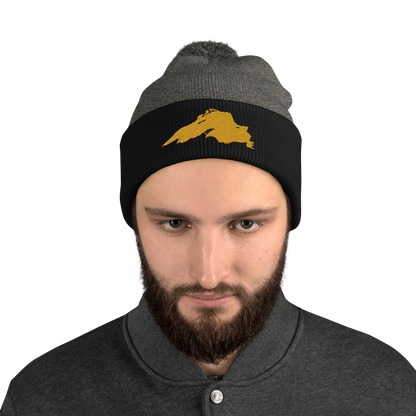 Lake Superior Pom-Pom Beanie | Gold