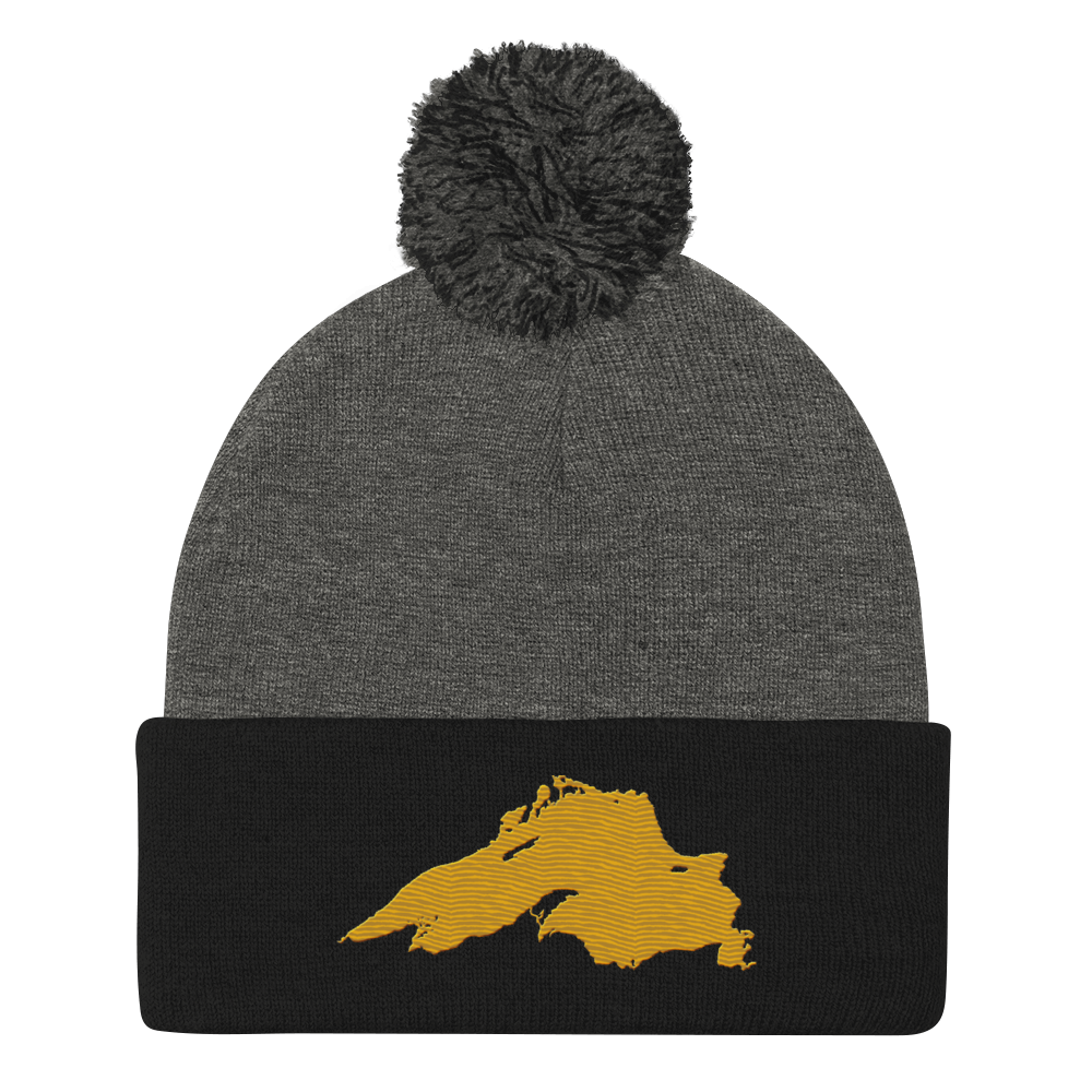 Lake Superior Pom-Pom Beanie | Gold