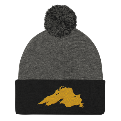 Lake Superior Pom-Pom Beanie | Gold