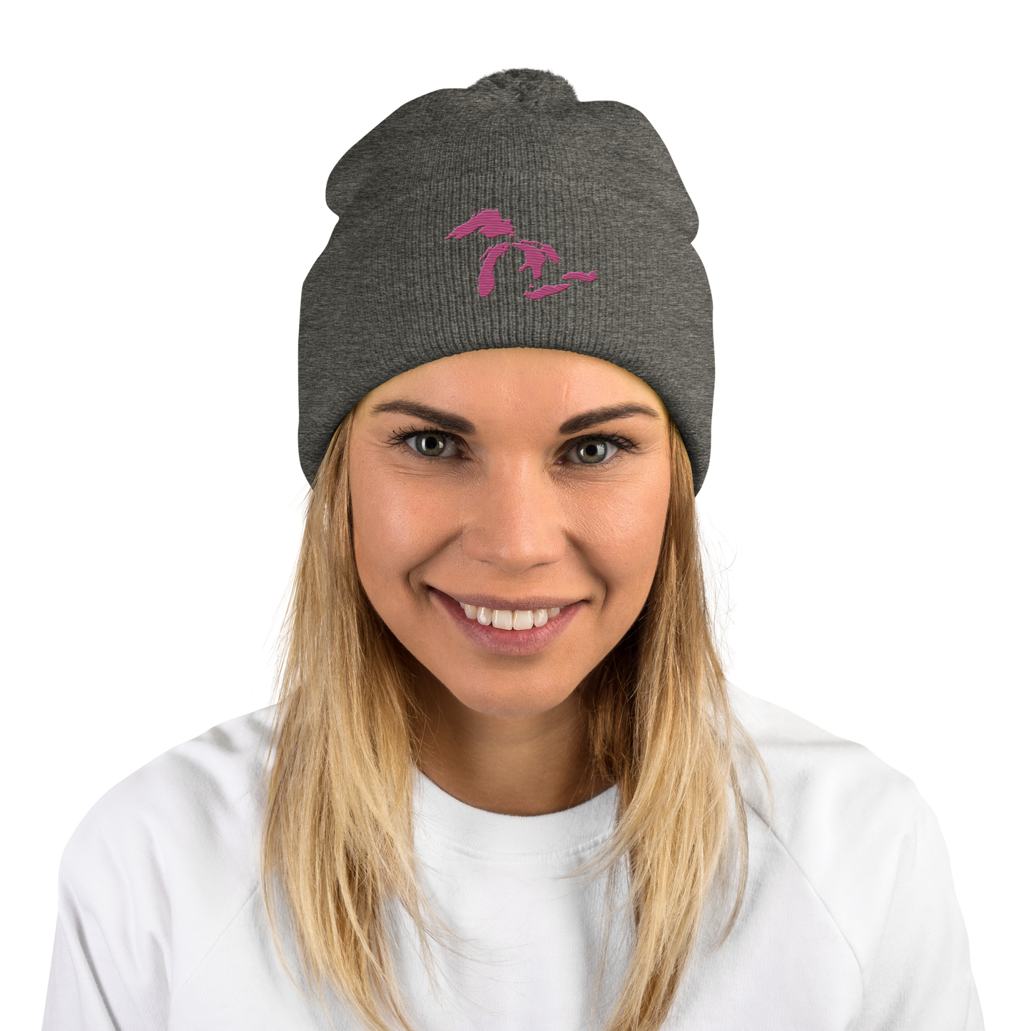 Great Lakes Pom-Pom Beanie (Apple Blossom Pink)