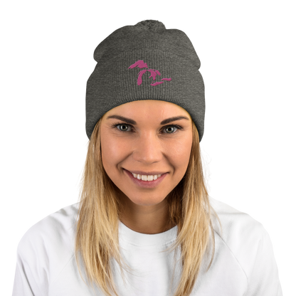 Great Lakes Pom-Pom Beanie (Apple Blossom Pink)