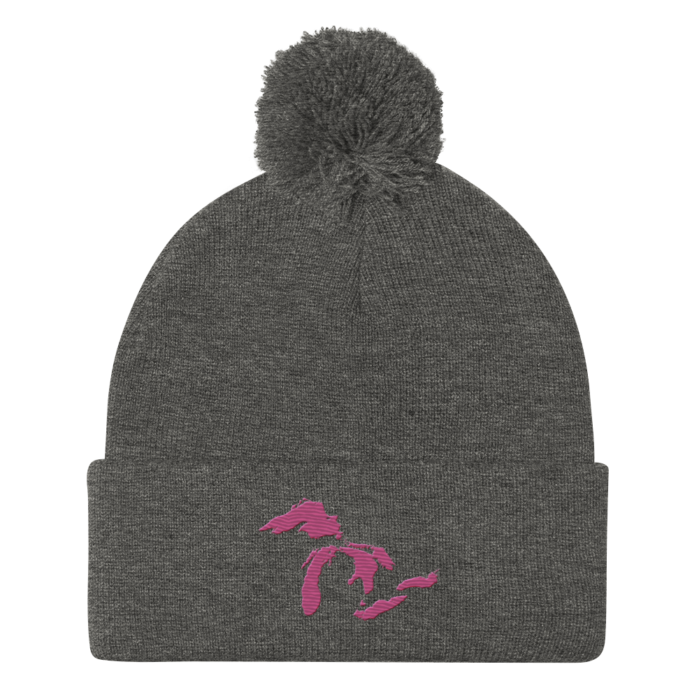 Great Lakes Pom-Pom Beanie (Apple Blossom Pink)