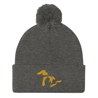 Great Lakes Pom-Pom Beanie (Gold)