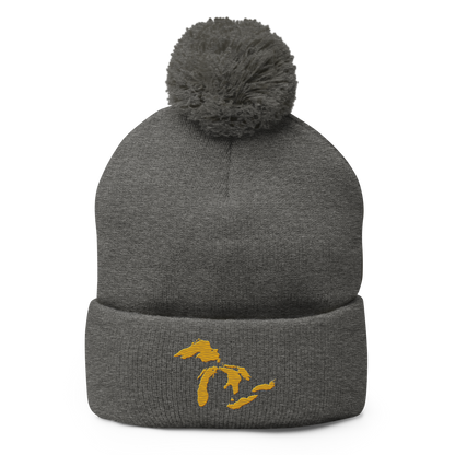 Great Lakes Pom-Pom Beanie (Gold)