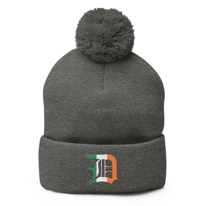 Detroit 'Old English D' Pom-Pom Beanie (Irish Edition)