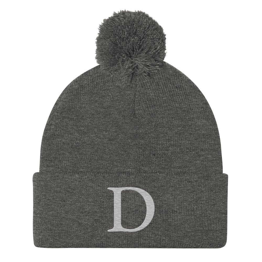 Detroit 'Old French D' Pom-Pom Beanie (Platinum)