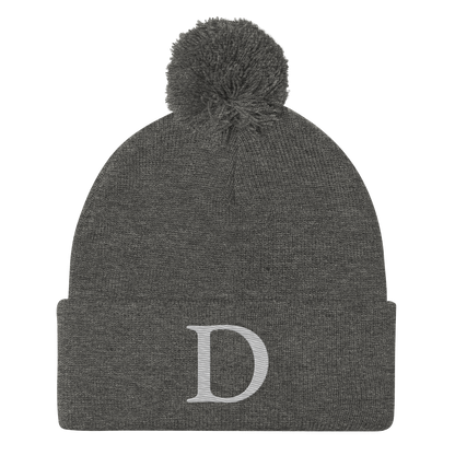 Detroit 'Old French D' Pom-Pom Beanie (Platinum)