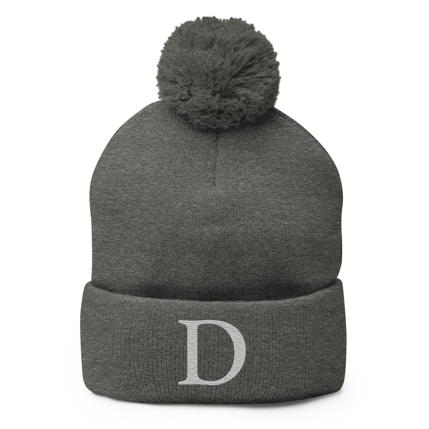 Detroit 'Old French D' Pom-Pom Beanie (Platinum)