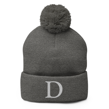 Detroit 'Old French D' Pom-Pom Beanie (Platinum)