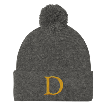 Detroit 'Old French D' Pom-Pom Beanie (Gold)