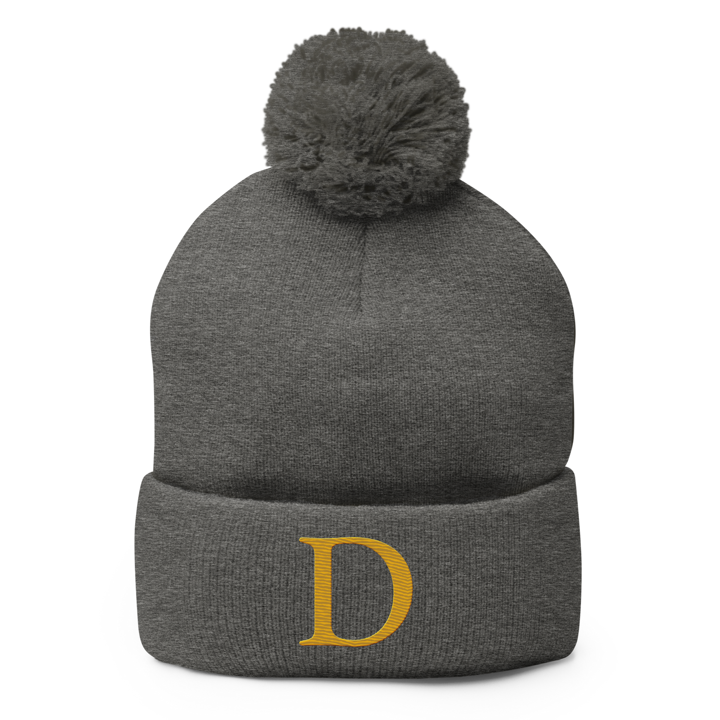 Detroit 'Old French D' Pom-Pom Beanie (Gold)