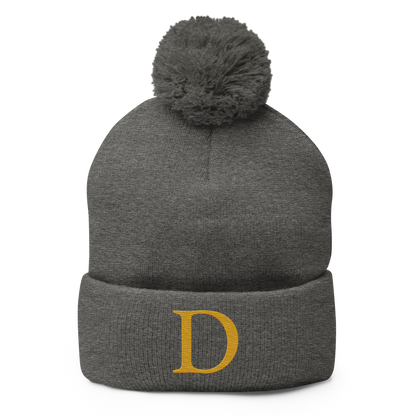 Detroit 'Old French D' Pom-Pom Beanie (Gold)