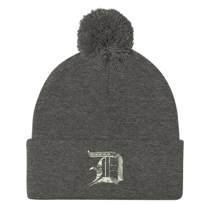 Detroit 'Old English D' Pom-Pom Beanie (Benjamins Edition)