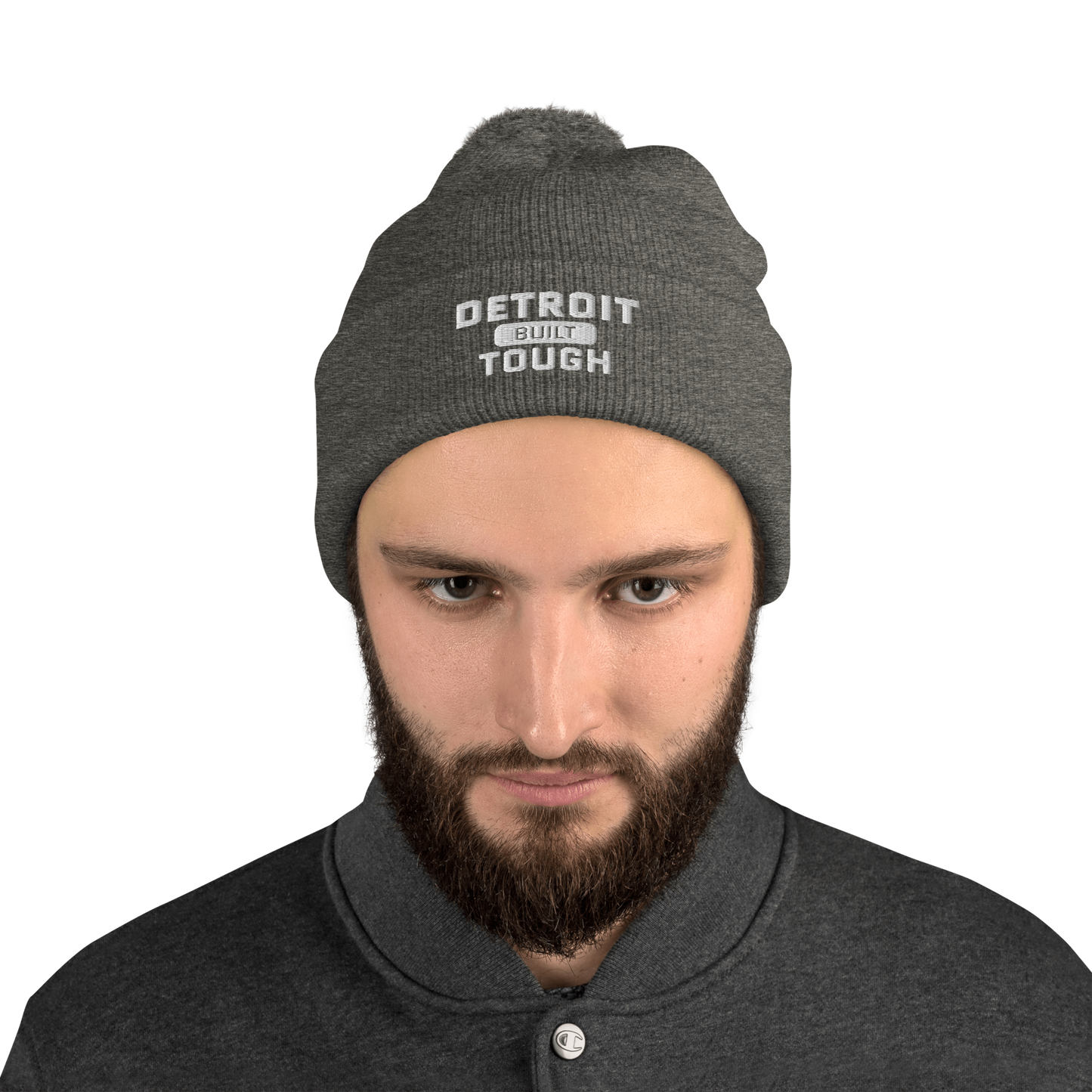 'Built Detroit Tough' Pom-Pom Beanie