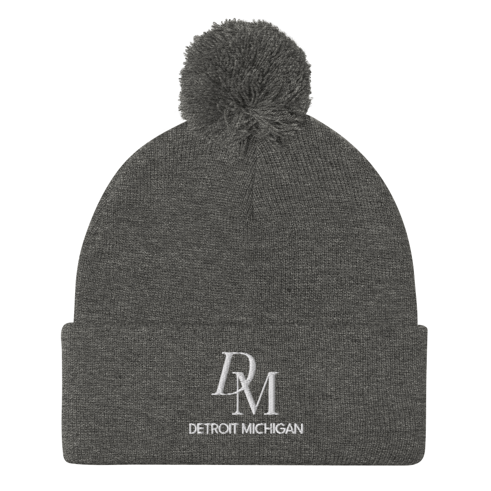 'DM Detroit Michigan' Pom-Pom Beanie