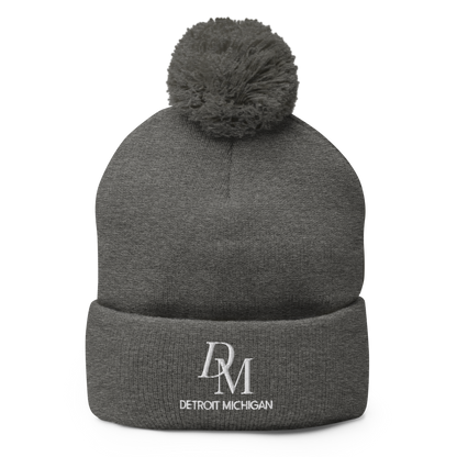 'DM Detroit Michigan' Pom-Pom Beanie