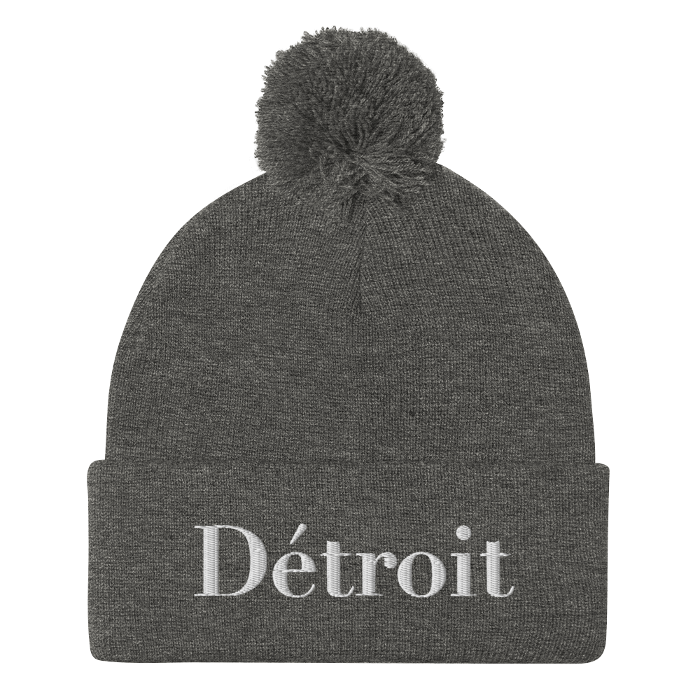 'Détroit' Pom-Pom Beanie (Didone Font)