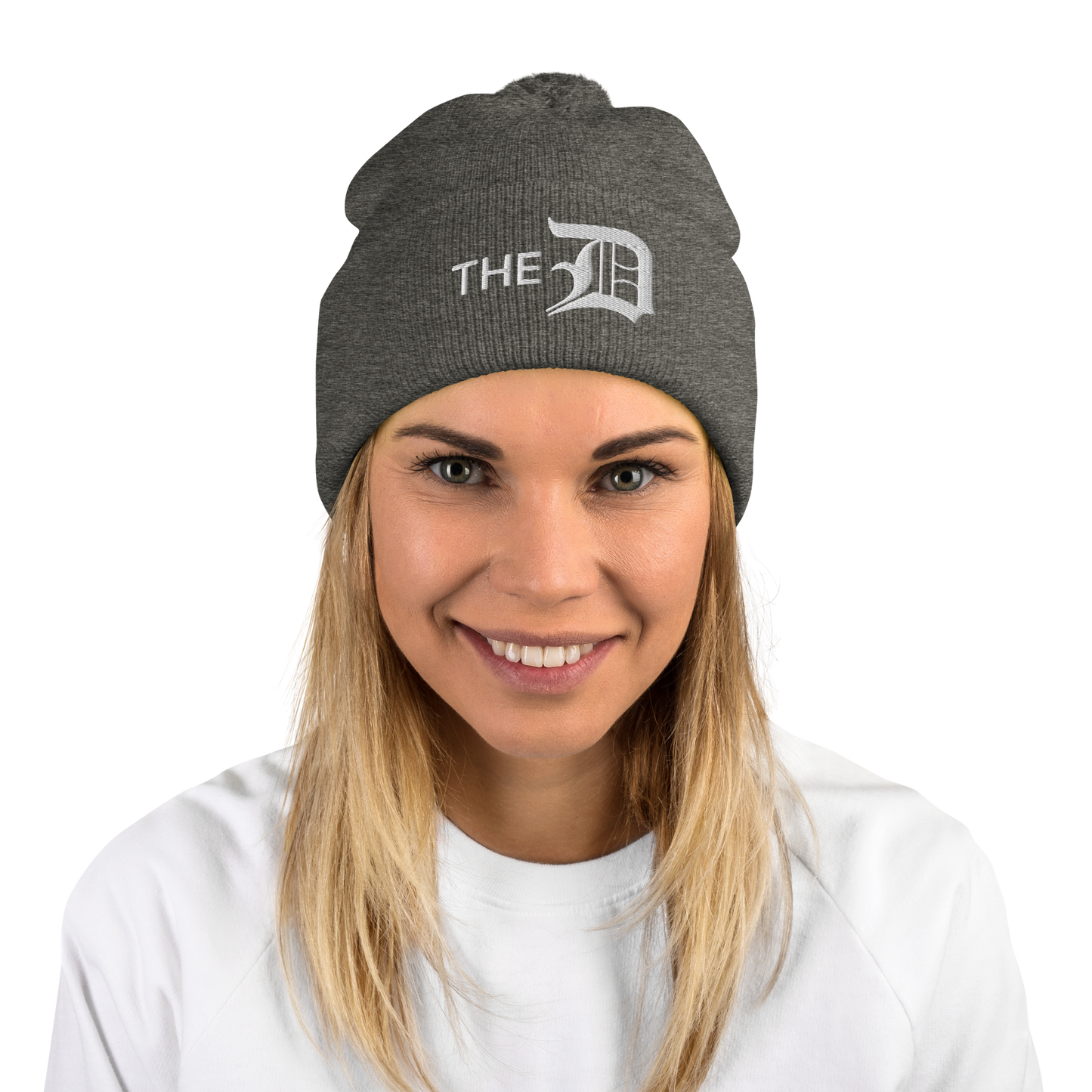 Detroit 'The D' Pom-Pom Beanie