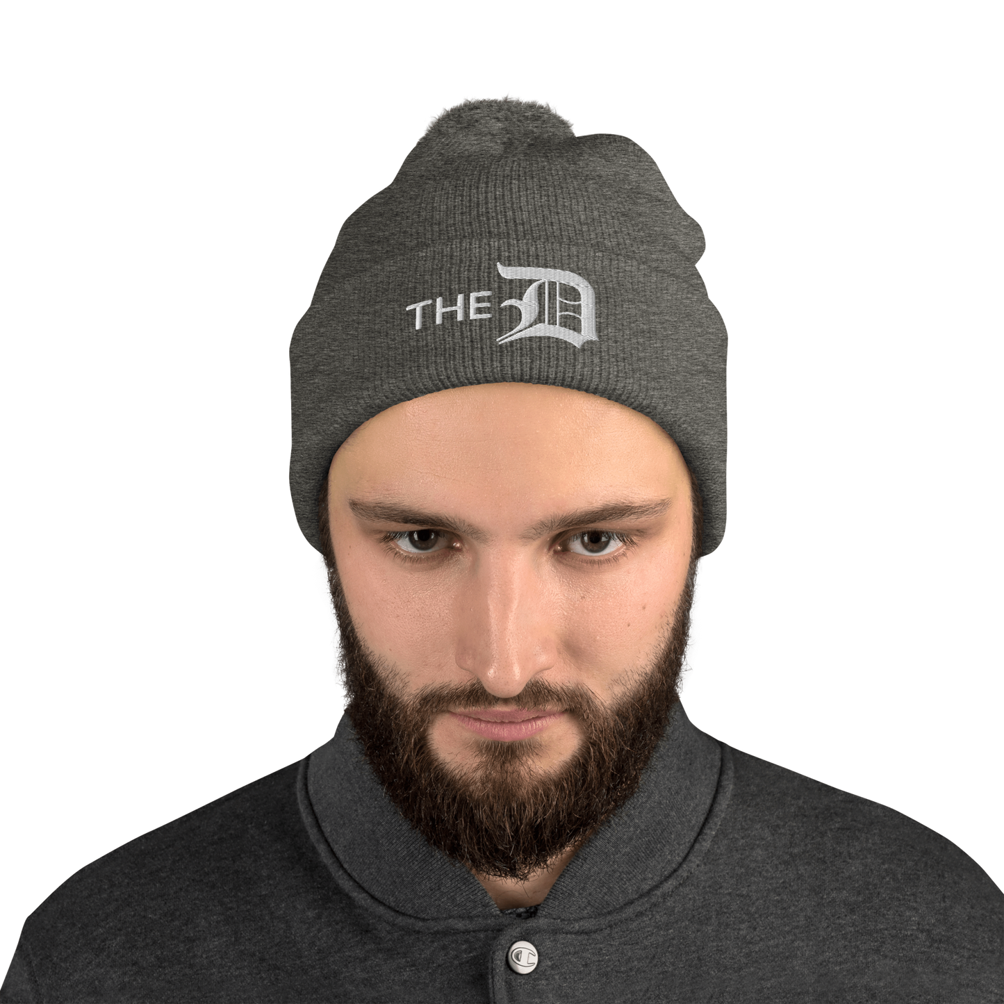 Detroit 'The D' Pom-Pom Beanie