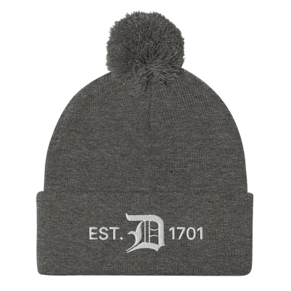 Detroit 'EST. 1701' Pom-Pom Beanie (w/ Old English 'D')