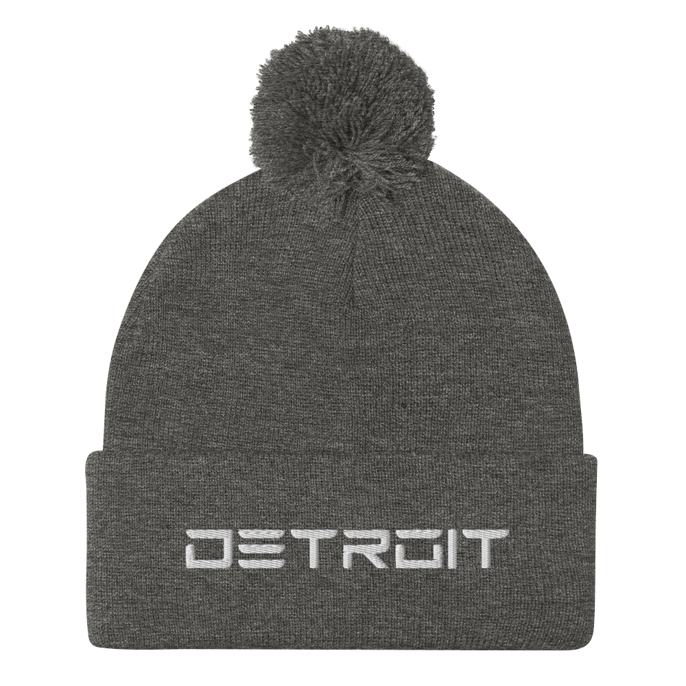 'Detroit' Pom-Pom Beanie (Electric Font)