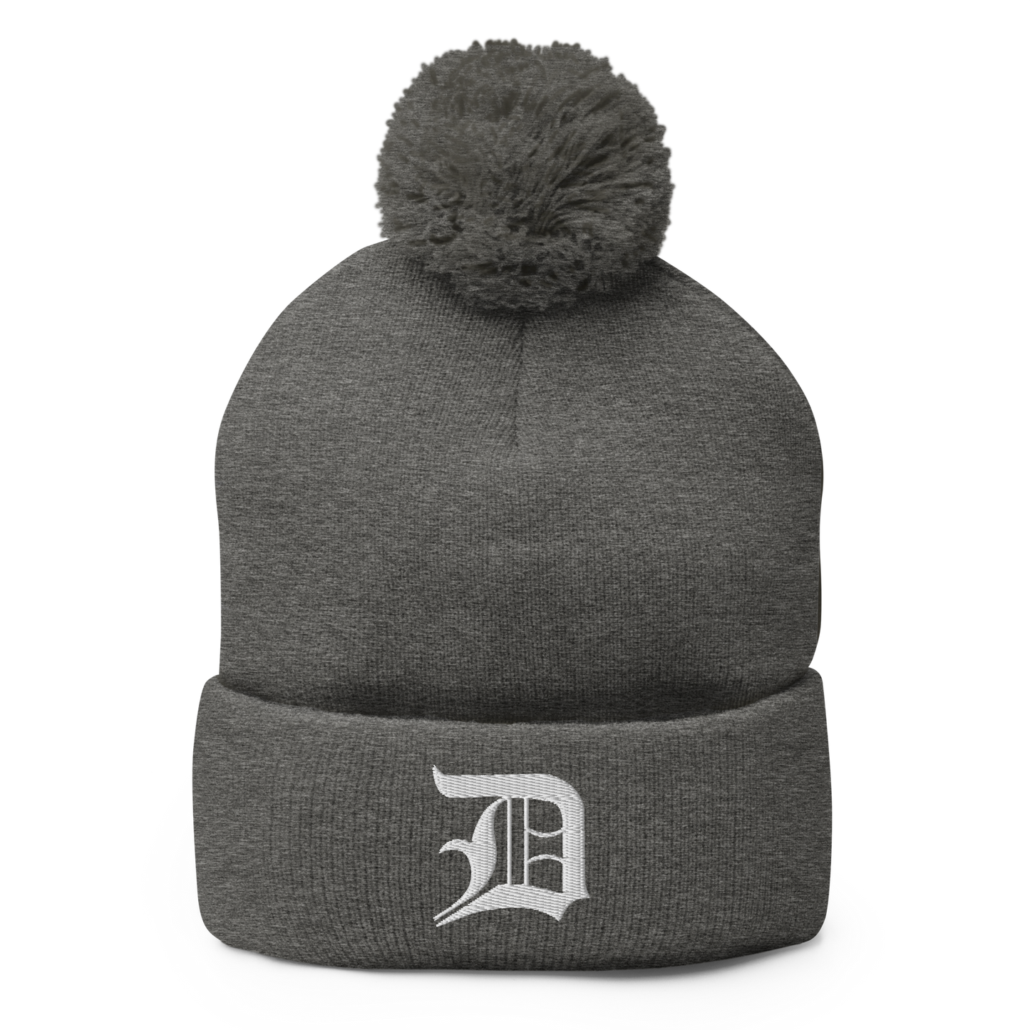 Detroit 'Old English D' Pom-Pom Beanie