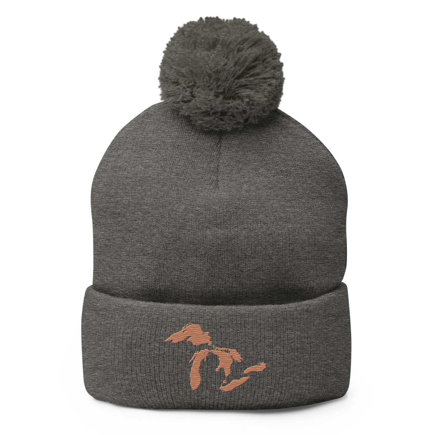 Great Lakes Pom-Pom Beanie (Copper Color)