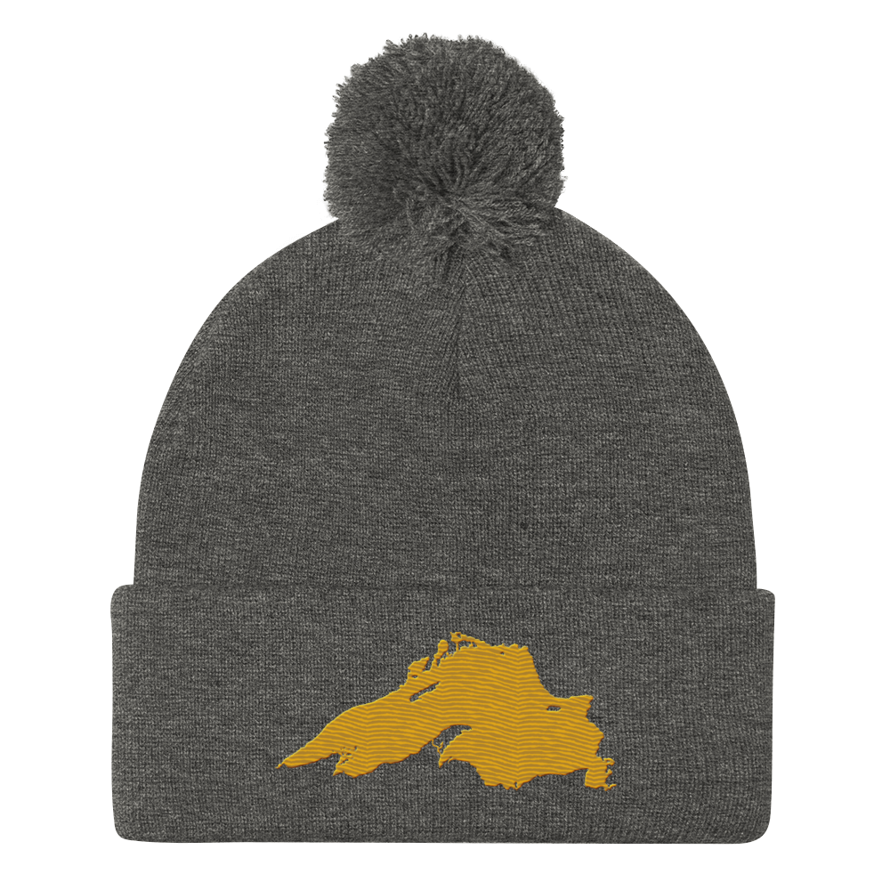 Lake Superior Pom-Pom Beanie | Gold