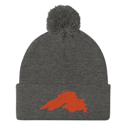 Lake Superior Pom-Pom Beanie | Maple Leaf Orange