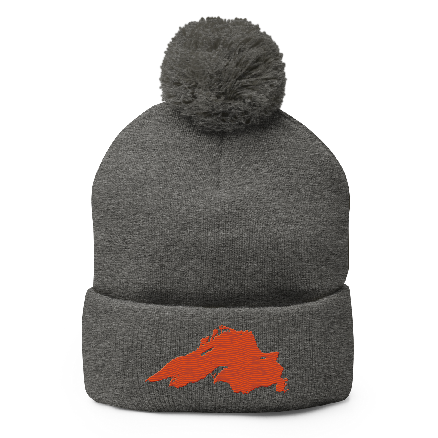 Lake Superior Pom-Pom Beanie | Maple Leaf Orange