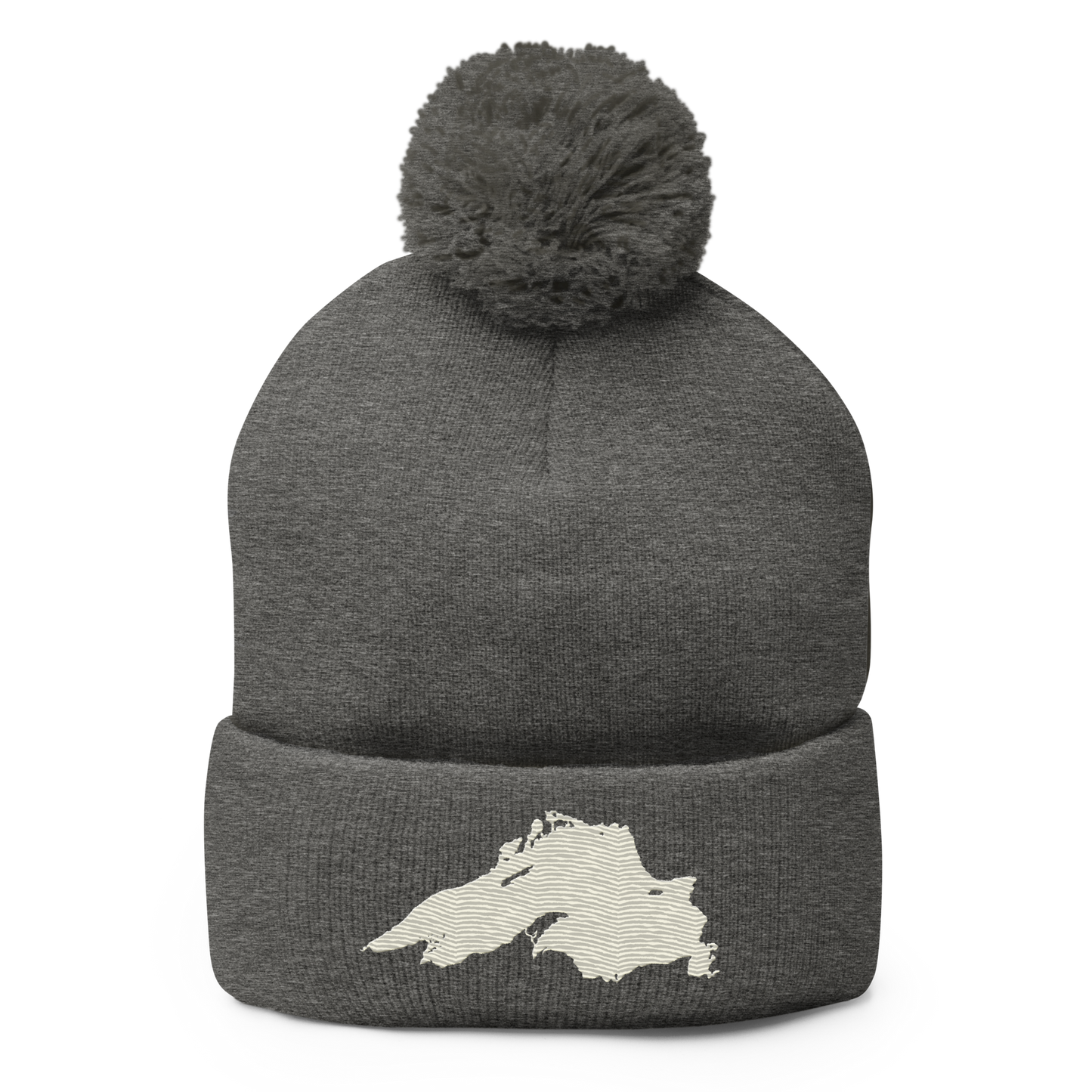 Lake Superior Pom-Pom Beanie | Ivory White