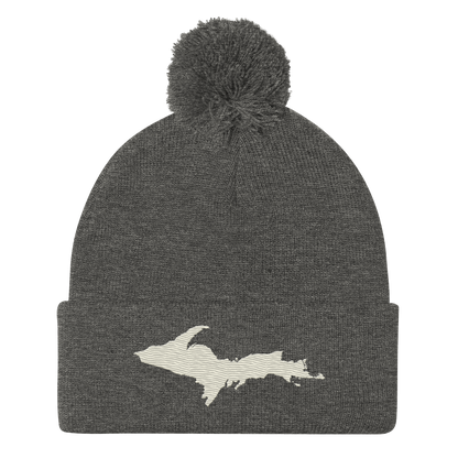 Upper Peninsula Pom-Pom Beanie | Ivory White