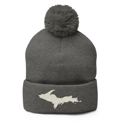 Upper Peninsula Pom-Pom Beanie | Ivory White