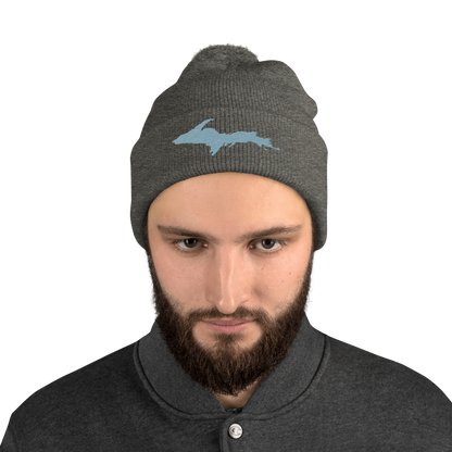 Upper Peninsula Pom-Pom Beanie | Opal Blue