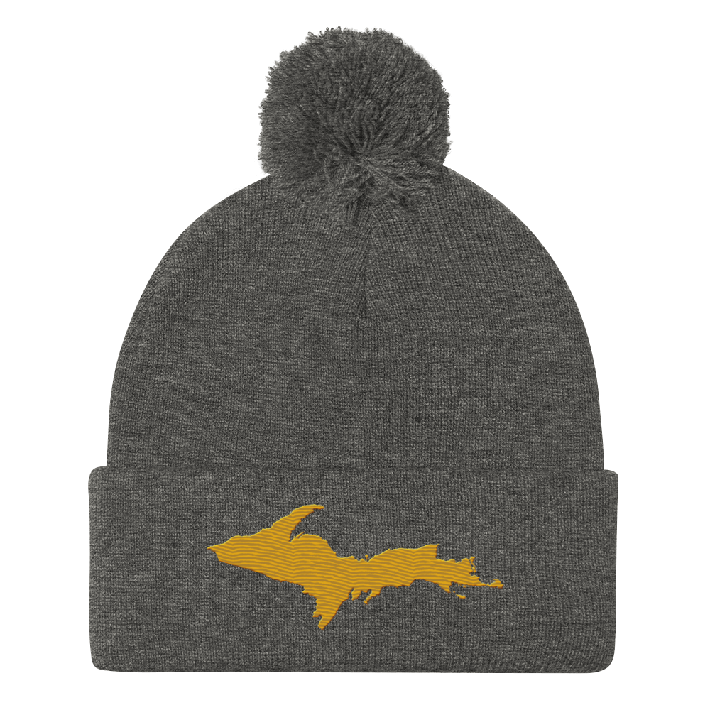 Upper Peninsula Pom-Pom Beanie | Gold