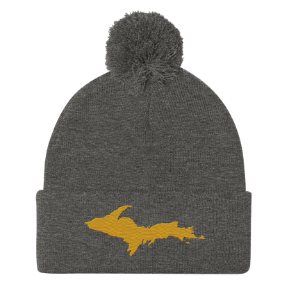 Upper Peninsula Pom-Pom Beanie | Gold