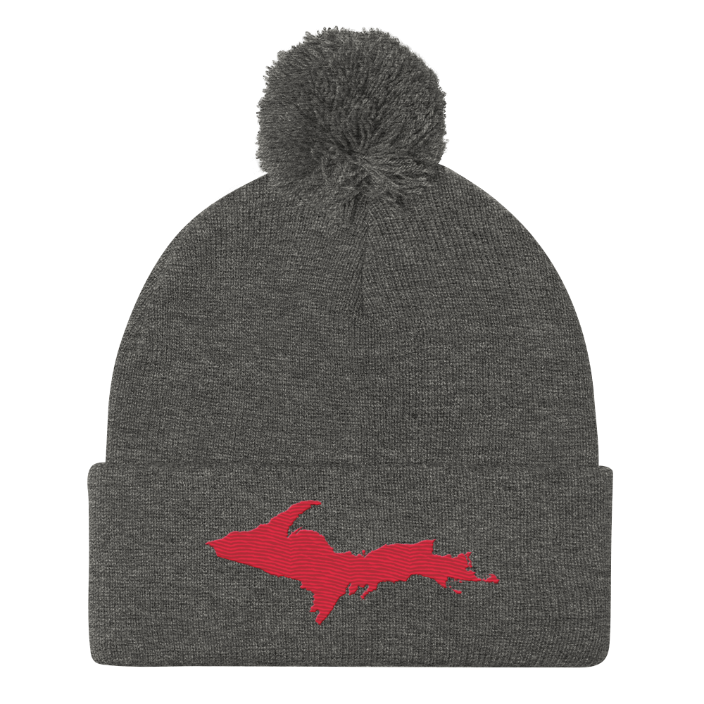 Upper Peninsula Pom-Pom Beanie | Lighthouse Red