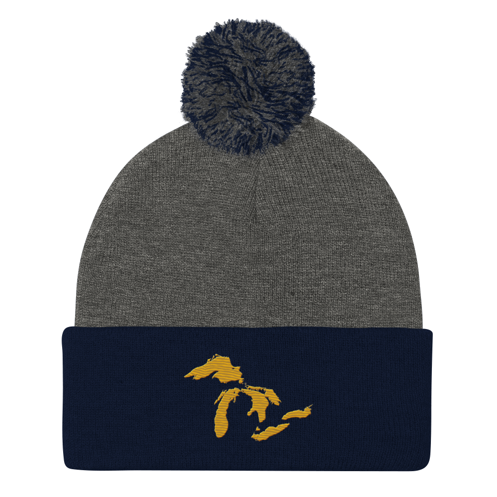 Great Lakes Pom-Pom Beanie (Gold)