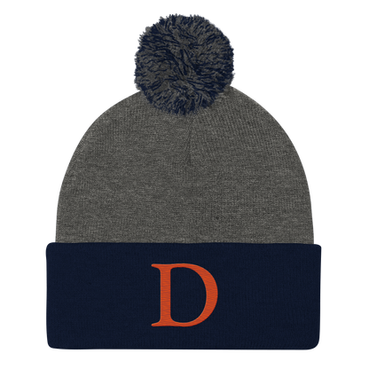 Detroit 'Old French D' Pom-Pom Beanie (Maple Leaf Orange)