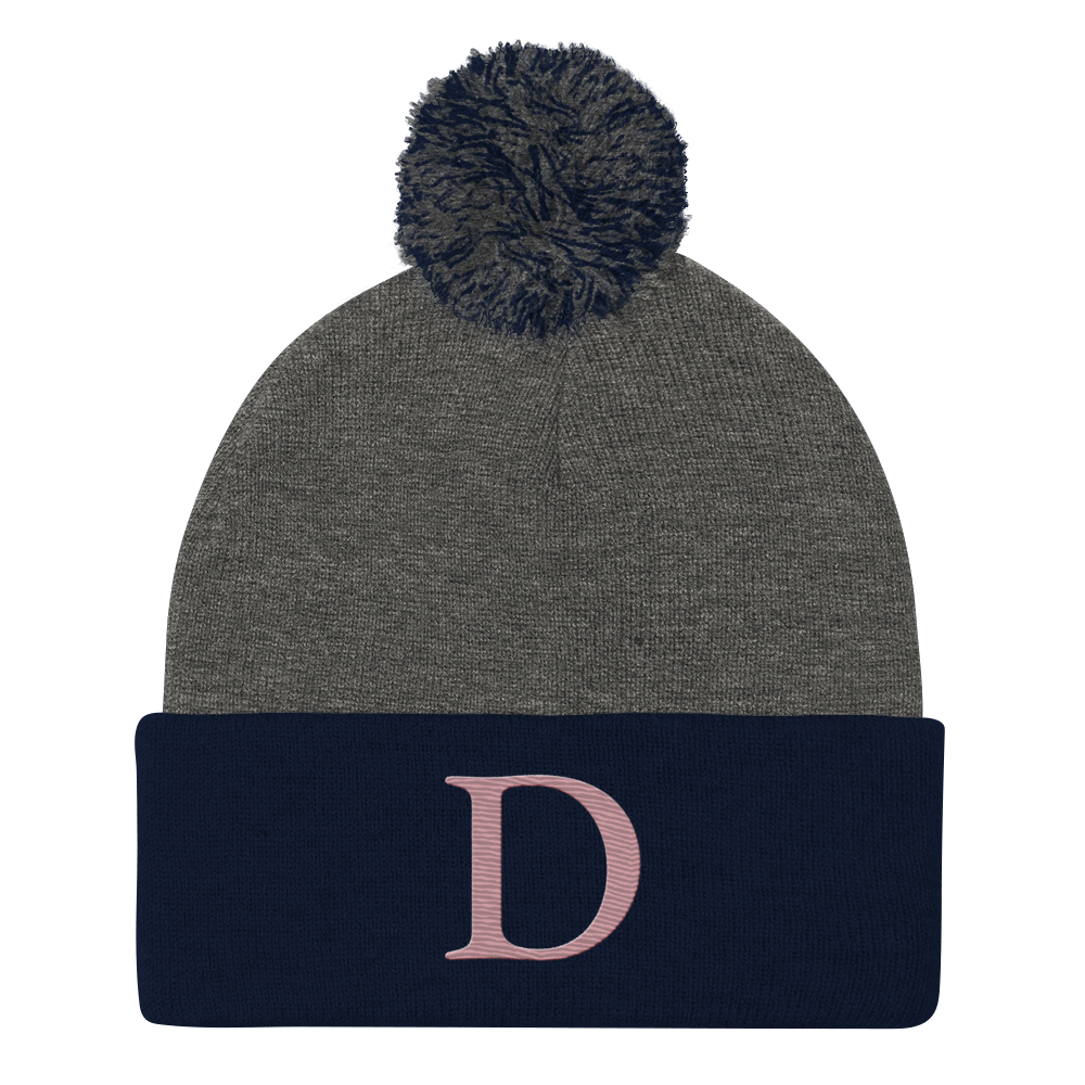 Detroit 'Old French D' Pom-Pom Beanie (Cherry Blossom Pink)