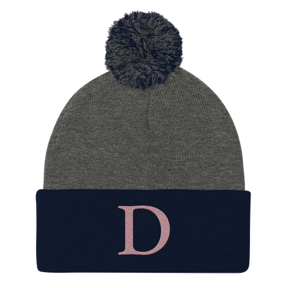 Detroit 'Old French D' Pom-Pom Beanie (Cherry Blossom Pink)