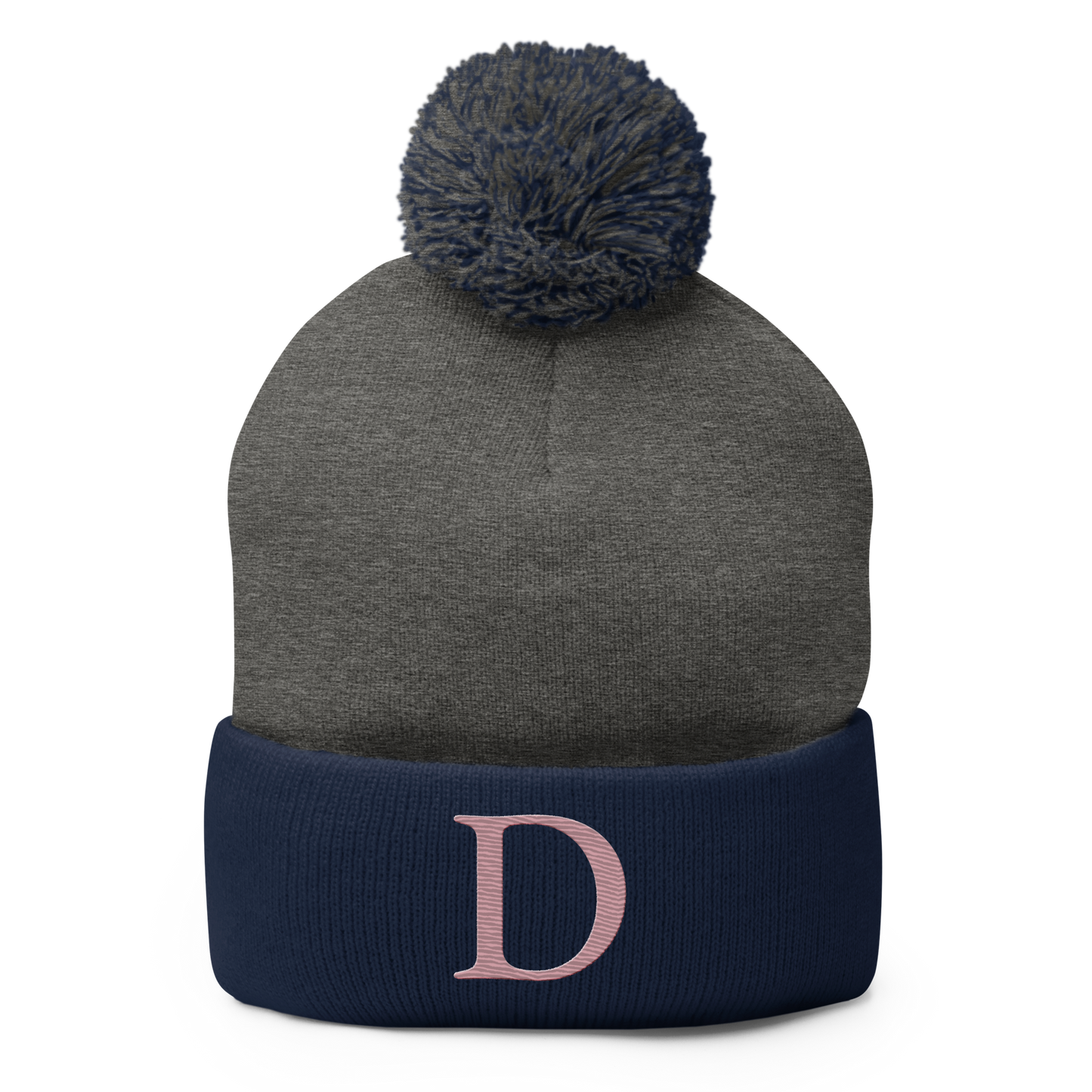 Detroit 'Old French D' Pom-Pom Beanie (Cherry Blossom Pink)