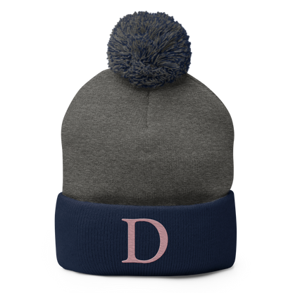 Detroit 'Old French D' Pom-Pom Beanie (Cherry Blossom Pink)